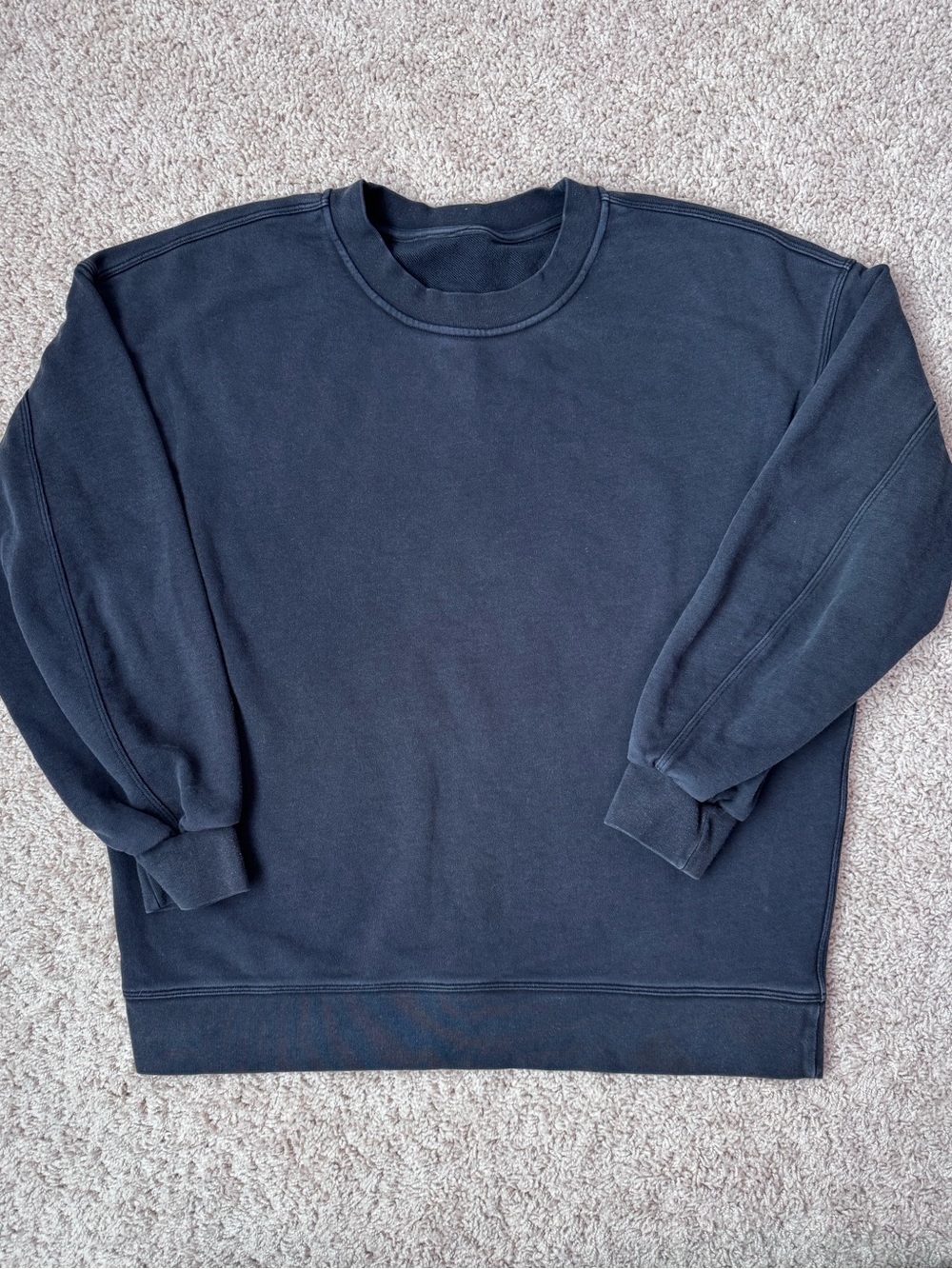 Lululemon Perfectly Oversized Crew Spellout Graphic Sweatshirt Black 10